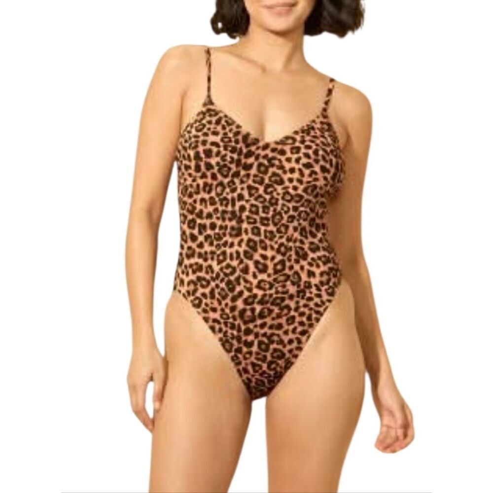 wild fable Leopard Print One-Piece Swimsuit - Brown & Black